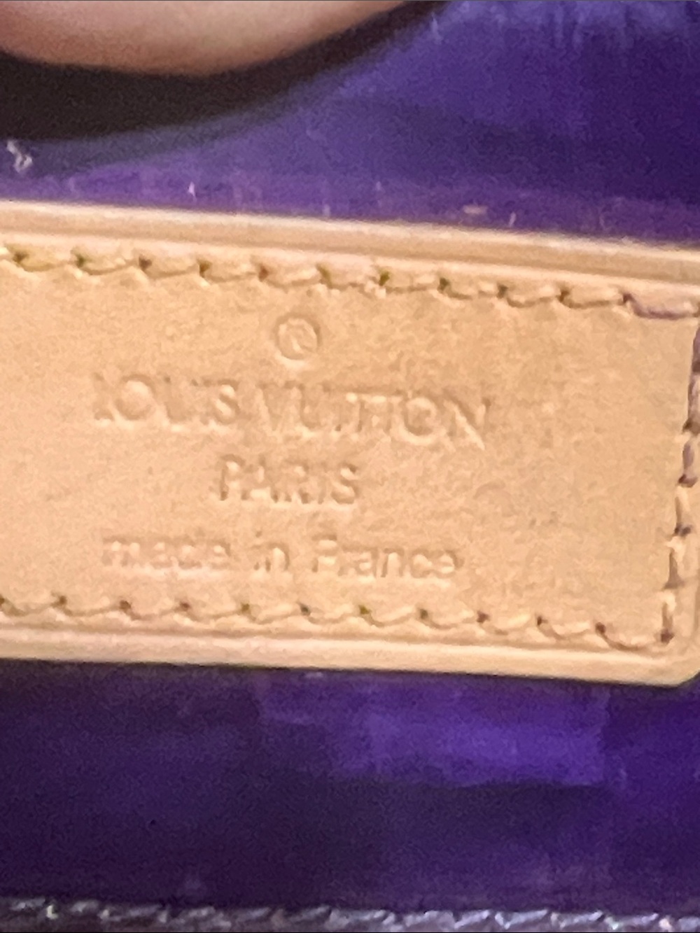 Louis Vuitton Purple Monogram Vernis Tote with Tan Handles - Picture 8 of 10